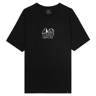 HUF 男士黑色短袖T恤 TS00645-BLACK-M