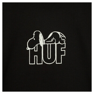 HUF 男士黑色短袖T恤 TS00645-BLACK-M