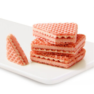 商品葡记 乳酸菌草莓味威化饼 1000g整箱礼盒装 厚切饼干曲奇 办公室