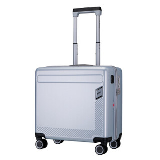 莎米特（SUMMIT） 拉杆箱男 商务18英寸登机箱旅行箱 小行李箱万向轮PC999TC 银色