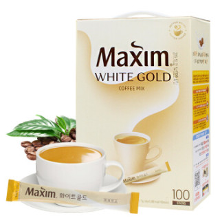 韩国进口麦馨maxim白金奶香咖啡速溶咖啡粉1170克117克100条