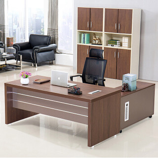 卡奈登（CONEDUN）现代办公桌时尚大班台 经理主管老板桌办公家具  XYMYT-012  1.8米