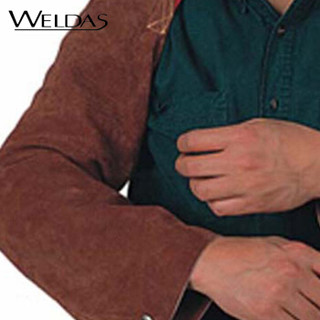 威特仕 / WELDAS 44-7022 蛮牛王纯牛皮护肩电焊手袖背部松紧调节56厘米电焊专用护臂 1副