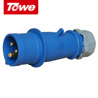 同为（TOWE）16A工业连接器工业插座/机房PDU航空插头3芯公头