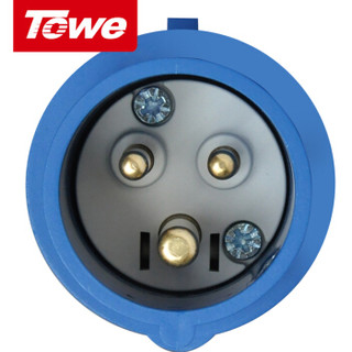 同为（TOWE）16A工业连接器工业插座/机房PDU航空插头3芯公头