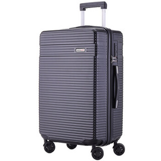 瑞界（SWISSALPS） 拉杆箱24英寸万向轮旅行箱男女ABS+PC行李箱 SA-17002爵士黑
