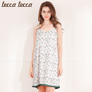 lecca lecca 拉可莉卡睡衣女春秋季吊带公主睡裙家居服可外穿睡衣 LC182MA-WL311 白底小碎花 m