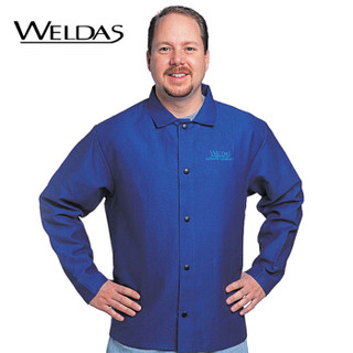 威特仕 / WELDAS 33-6830 火狐狸蓝色上身焊服阻燃棉阻燃服 适合烧焊铸造石油化工机电等场合  L 1件