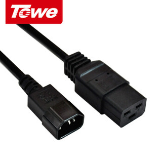 同为（TOWE） TW-F-C14/C19 C19转C14 PDU电源线/延长线 长3米 3*1.5平方