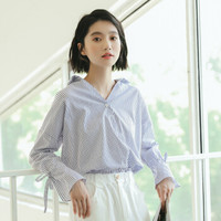 俞兆林 2019女装时髦气质宽松上衣休闲百搭长袖衬衫 YWCS187210 浅蓝色 均码