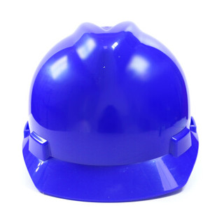 华信（woshine）ABS安全帽 小金刚V型安全帽 一指键可印LOGO建筑工地安全帽 定做蓝色