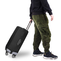 美国pack all旅行箱保护套S号弹力行李箱套拉杆箱防尘罩加厚耐磨拉杆箱纯色旅行皮箱子保护套 黑色18-20英寸