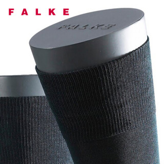 FALKE 德国鹰客 Tiago 丝光棉罗纹商务正装长中筒男袜 黑色black 43-44 14662-3000-43