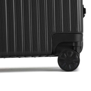 卡帝乐鳄鱼(CARTELO) 行李箱男女20英寸拉杆箱密码箱直角铝框款旅行箱 黑色