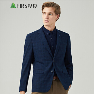 杉杉（FIRS）西装男 2019秋冬时尚简约商务休闲正装礼服新郎西服男 FIRSDX7302136藏青 54B