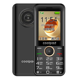 酷派（Coolpad） S158 电信2g 老人手机 黑色