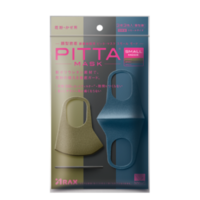 PITTA MASK 防尘口罩男女可用防尘防雾霾口罩可水洗 成人黑蓝卡其色3枚/袋