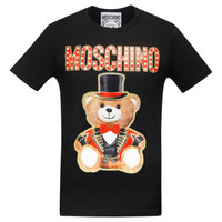 MOSCHINO 莫斯奇诺 新款时尚泰迪熊系列圆领短袖T恤衫 男款 黑色 46码 Z V0708 0240 1555 46