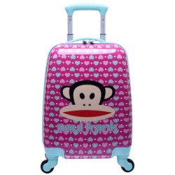 大嘴猴(Paul Frank) 16英寸儿童拉杆箱 小学生行李箱男女登机箱学生万向轮旅行箱超轻静音箱PKY2115B粉红