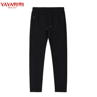 鸭鸭（YAYA）卫裤男2019新款修身小脚裤韩版潮流时尚运动裤子男长裤 GSXX7001 黑色 XL