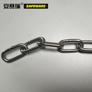 安赛瑞 304不锈钢链条 不锈钢长环链条 304不锈钢铁链 牵引链条 φ5mm*30m 12253