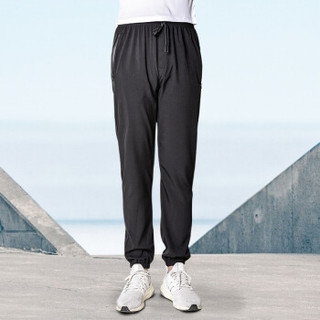 范迪慕 运动裤男卫裤长裤夏季速干透气健身跑步休闲篮球训练男士裤子 NZ9001CK-黑色-拉链口袋长裤-4XL