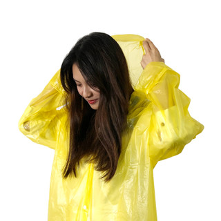 高洁雅 GAOJIEYA 户外旅游出差成人雨衣 长款半透明雨衣 户外徒步旅游防水雨披