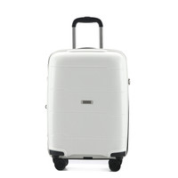 安特丽（antler）拉杆箱商务男女超轻PP行李箱时尚大容量耐磨飞机轮登机箱旅行箱20英寸 A882白色
