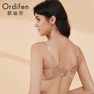 欧迪芬商场同款女士内衣光面胸罩无钢圈一片式无痕美背文胸 OB8571 裸肤色 B80