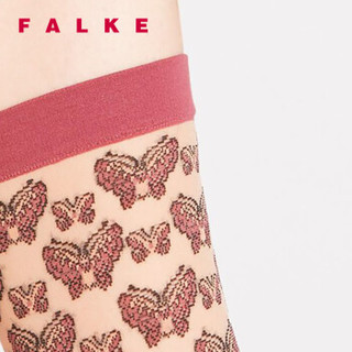 FALKE 德国鹰客 Garden Tiger 20D薄时尚休闲蝴蝶图案中筒女袜 红色turnip 均码 41433-8175