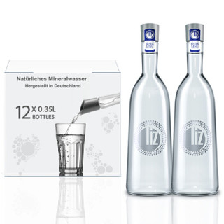 Liz（丽兹）德国原装进口充气天然气泡矿泉水玻璃瓶 350ml*12瓶 1箱