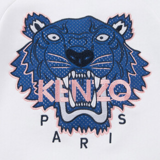 KENZO KIDS 高田贤三 奢侈品童装 女童白色棉质虎头卫衣 KN15098 01 10A/10岁/140cm