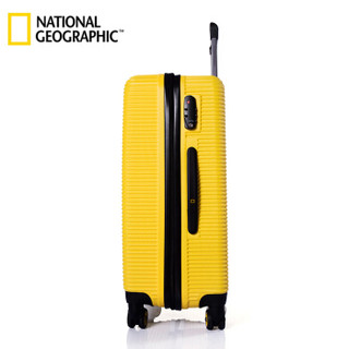 国家地理National Geographic行李箱超轻密码拉杆箱万向轮旅行箱耐磨抗摔登机箱24英寸 蓝色