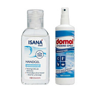 银联爆品日：Domol 便携家用室内消毒喷雾 100ml+ISANA 芦荟抑菌免洗洗手液 50ml