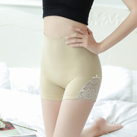 浪莎安全裤女夏季防走光蕾丝无痕高腰打底裤薄款裙子保险短裤 肤色 均码