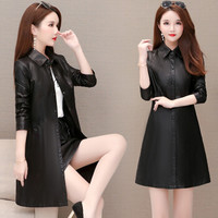 堡晟 2019秋季新款女装新品小香风皮衣外套女流行韩版矮个子显瘦时髦pu皮机车服 KKAEZJS1905 黑色 2XL