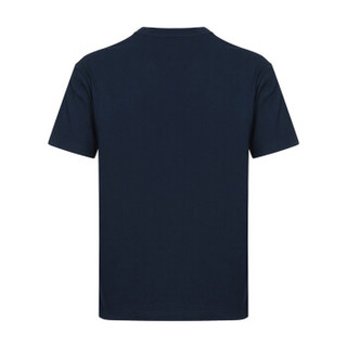 BALLY 巴利 男士海军蓝LOGO图案棉质圆领短袖T恤 M5CA461F 7S254 710 6227267 M码