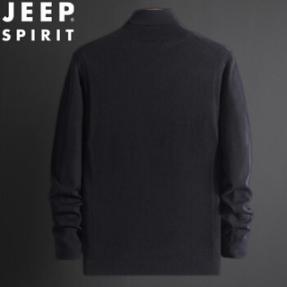 吉普 JEEP 男毛衣2019秋冬季新款男士休闲高领毛衣青年时尚套头针织打底衫上衣  BD-8986 白色 2XL