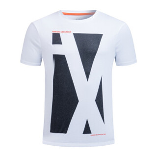 ARMANI EXCHANGE 阿玛尼奢侈品新款男士针织T恤衫 3GZTGB-ZJ6AZ WHITE-1100 S