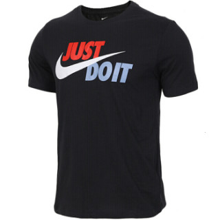 耐克NIKE 男子 T恤 TEE JUST DO IT SWOOSH 运动服 AR5007-010 黑色 S码