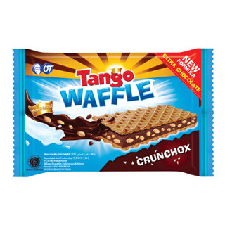 印尼进口 Tango威化饼干 休闲零食 咔咔脆威化饼干 巧克力味384g（48g*8袋）