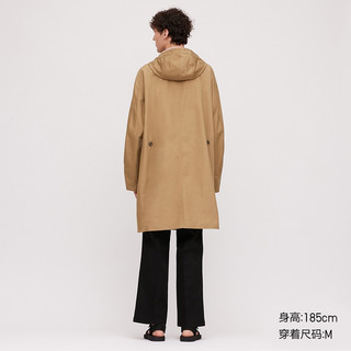 UNIQLO 优衣库 男士纯色连帽大衣426033 驼色 M