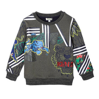 KENZO KIDS 高田贤三 奢侈品童装 男童灰绿色棉质卫衣 KM15618 57 3A/3岁/98cm