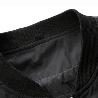 AEMAPE/美国苹果 夹克外套男短款秋装韩版潮流修身帅气休闲青年男装 J35黑色 XL