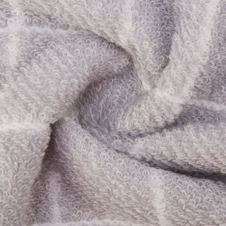 洁丽雅（Grace）毛巾家纺 经典格纹系列纯棉强吸水面巾 二条装 棕/灰  72*34cm 100g/条