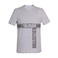 VERSACE COLLECTION 范思哲 奢侈品 男士灰色棉质圆领logo短袖T恤 V800683R VJ00576 V7653 XL码 190/100B