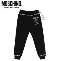 莫斯奇诺 MOSCHINO 奢侈品童装 男女童休闲运动裤儿童潮长裤HUP02X LDA00 60100 4A/4岁/104cm