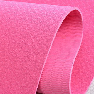 力动（RIDO）瑜伽垫男女通用TPE健身垫Y1粉色