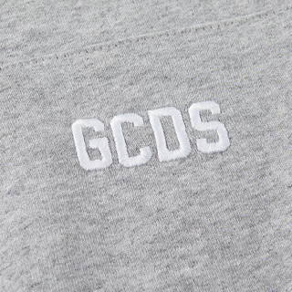 GCDS  男士灰色棉质连帽卫衣 CC94U020014 10 S