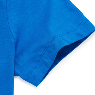EMPORIO ARMANI阿玛尼奢侈品19春夏新款男士鹰标印花圆领短袖T恤 8N1T99-1JNQZ BLUE-0944 XL
